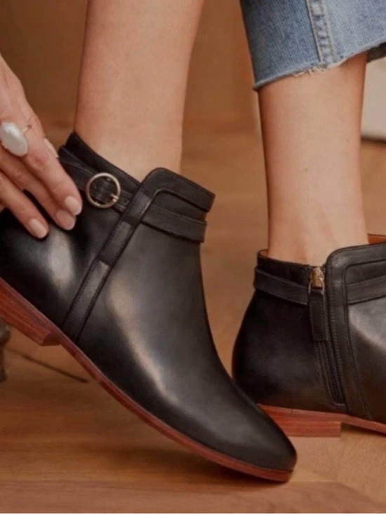 Sezane Shoes - Souliers Sezane Low Johanna Boots Black Leather Women’s EU 40 US 9 UK 7